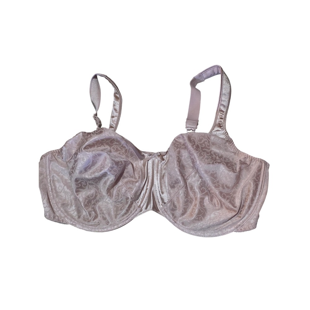 Bali Satin Tracings Minimizer Bra 42DD Pink Jacquard Underwire 04230F